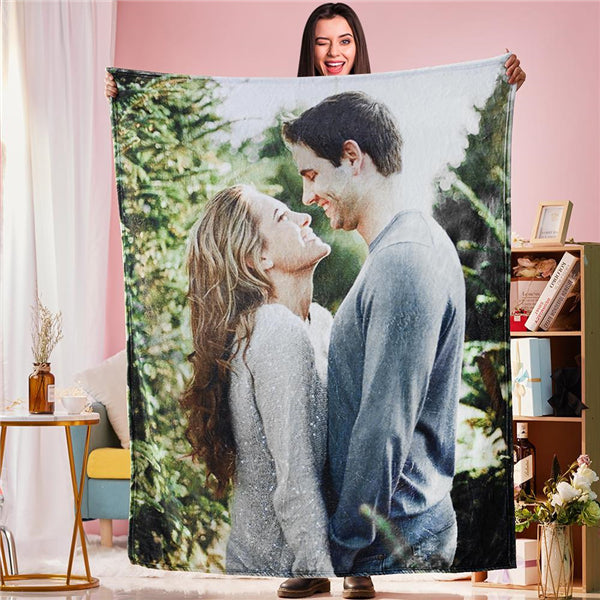 Personalized Family, Friends, Love, Pets Photo Fleece Blanket Custom