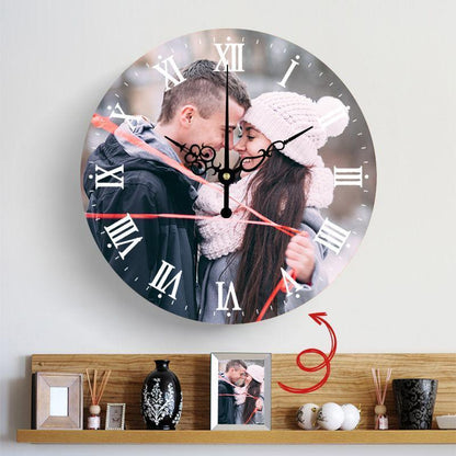 Custom Photo Wall Clock Round Clock For Home Keepsake Gift