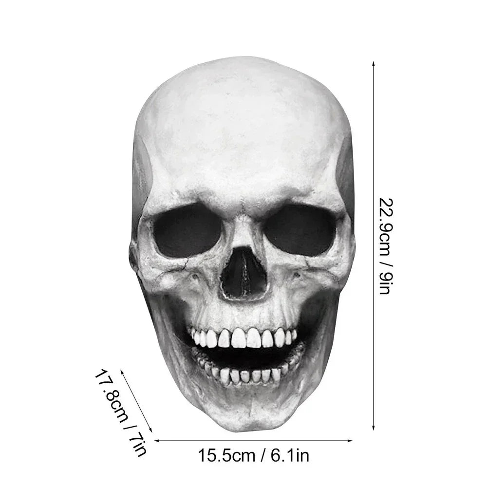 Full Head Skull Helmet/Mask with Movable Jaw