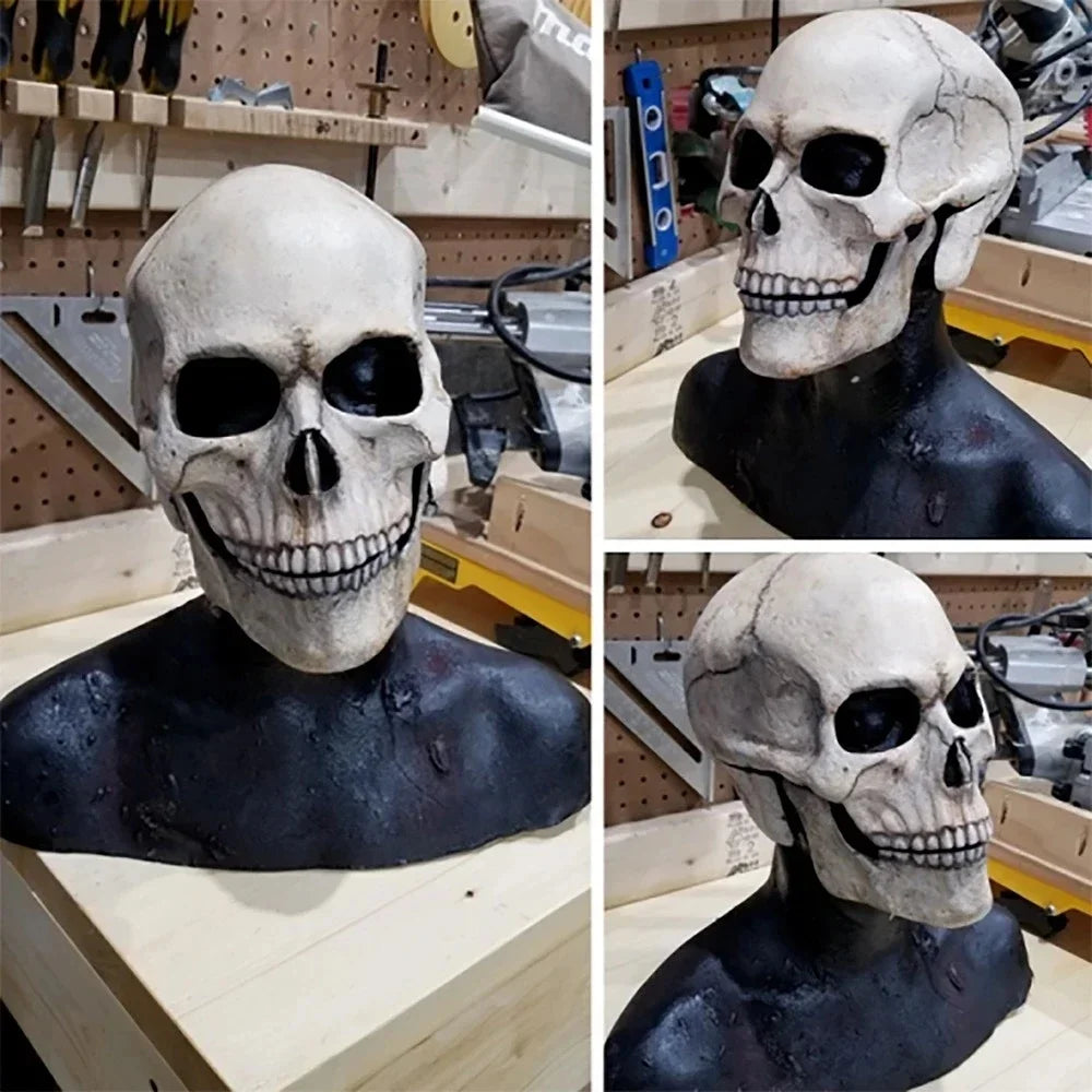 Full Head Skull Helmet/Mask with Movable Jaw