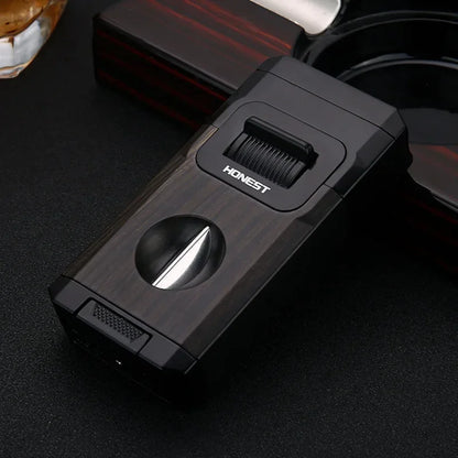 All-in-One Torch Lighter with Built-in Cutter V Cut