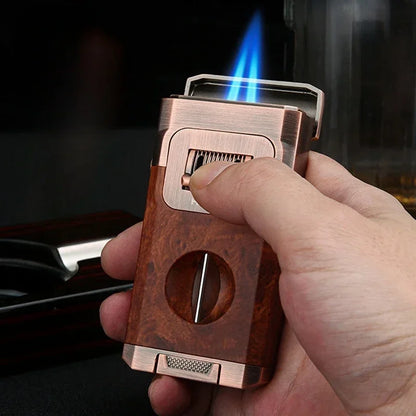 All-in-One Torch Lighter with Built-in Cutter V Cut