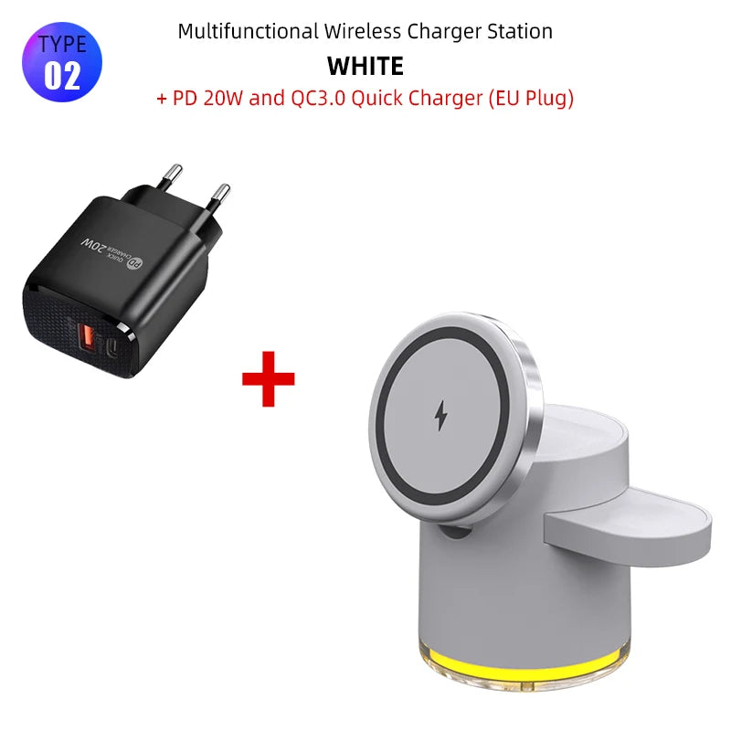 Rotation 3-in-1 Wireless Charger