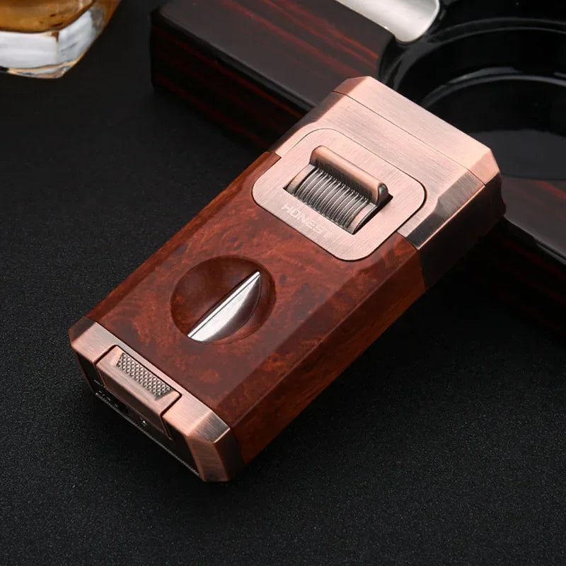 All-in-One Torch Lighter with Built-in Cutter V Cut