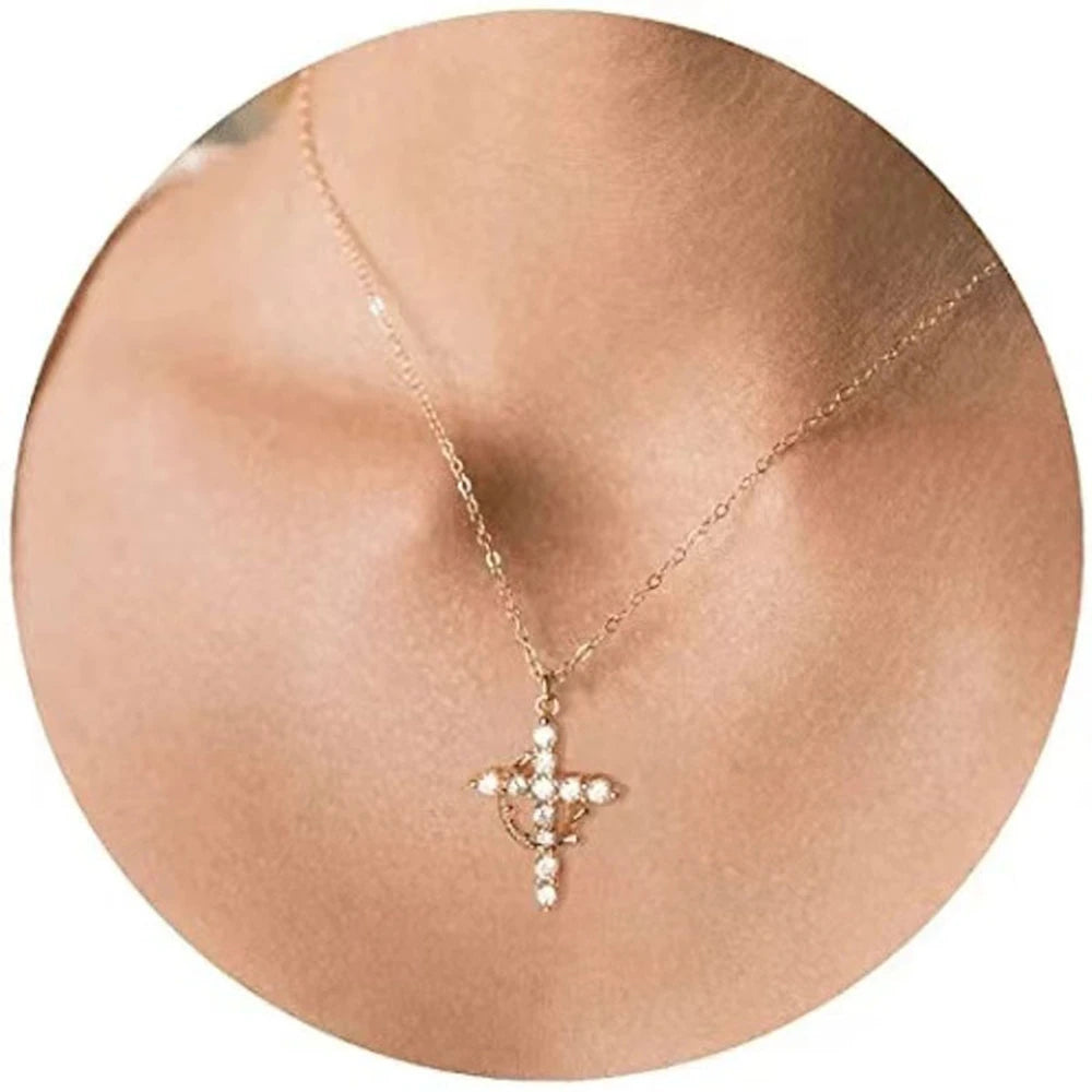 Crown Cross Necklace