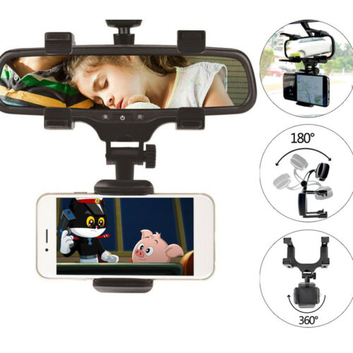 Clipro 360° Car Rearview Mirror Mount Phone Holder