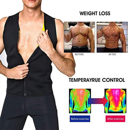 MEN'S ZIPPER NEOPRENE SAUNA VEST