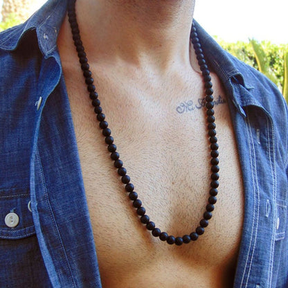 Obsidian Black Men’s Slimming Necklace