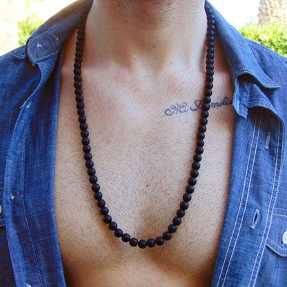 Obsidian Black Men’s Slimming Necklace