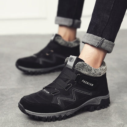 ONFLEEK™ SNOWY VILLI LEATHER ANKLE BOOTS