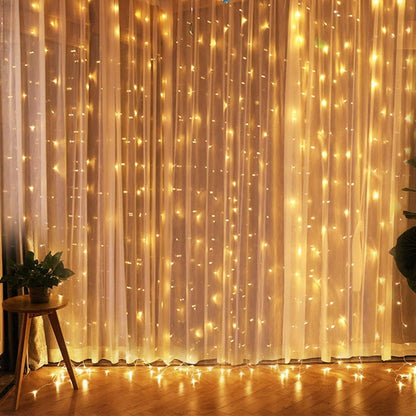 Curtain of String Lights with Remote