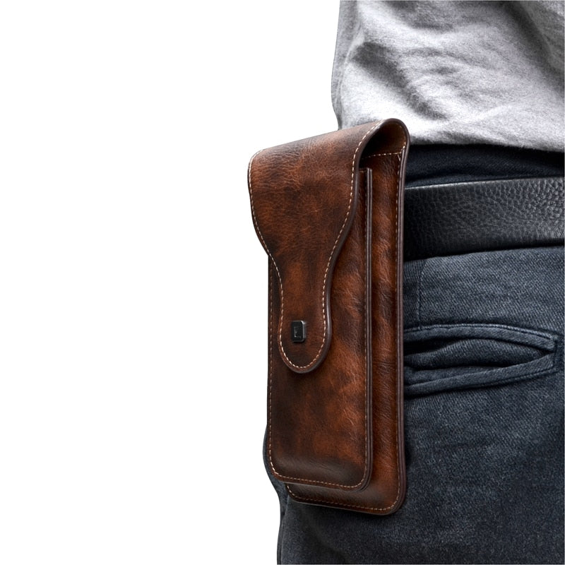 Universal Vertical Phone Pouch Belt Clip Holster Waist Bag