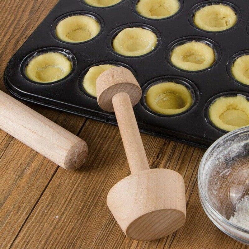 Versatile Wooden Pastry Tamper