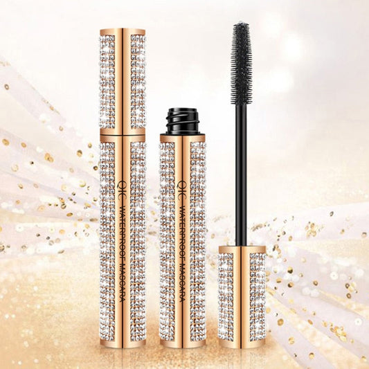 4D Flash Diamond Waterproof Silk Fiber Thick Lengthening Mascara