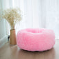 Fluffy Calming Donut Dog Bed for Cats & Dogs, Washable Plush Large Dog Sofa for Pets