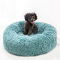 Fluffy Calming Donut Dog Bed for Cats & Dogs, Washable Plush Large Dog Sofa for Pets