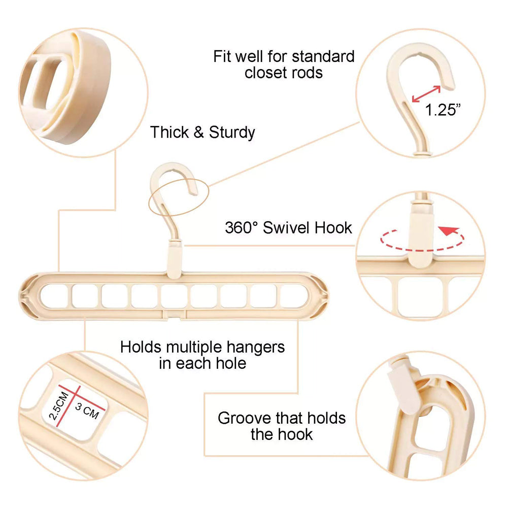 Hana Magic Space Saving Multi Functional Clothes Hangers