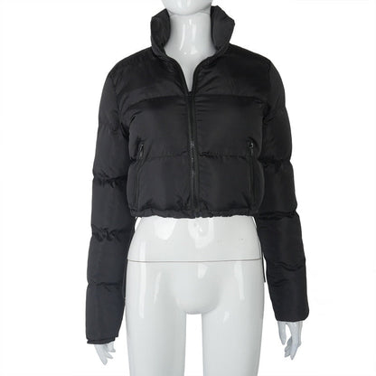 Long Sleeve Zipper Design Gilet Puffer Jacket