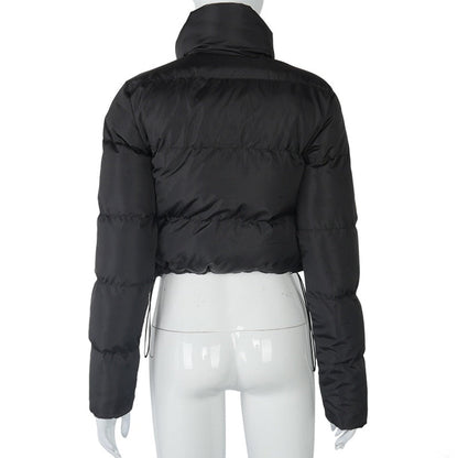 Long Sleeve Zipper Design Gilet Puffer Jacket