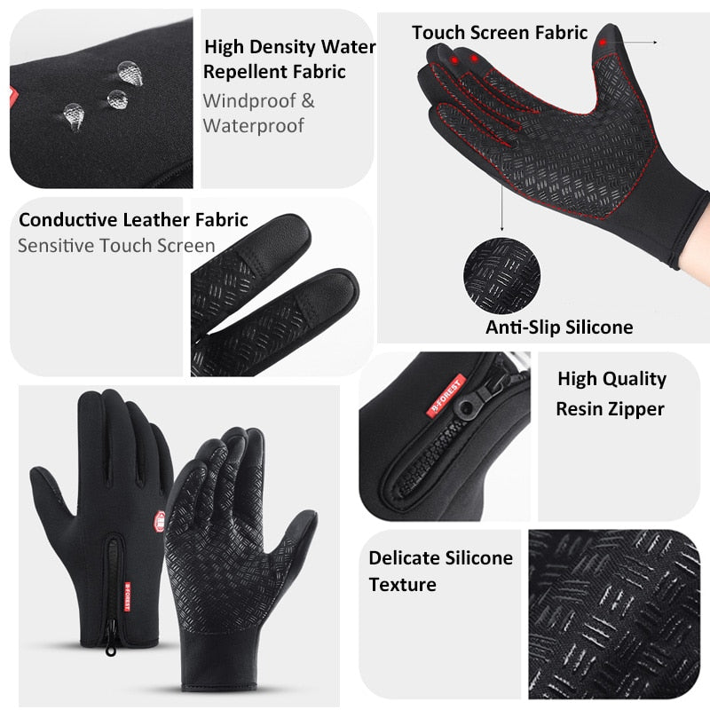 Winter Gloves – Unisex Premium Waterproof Touchscreen Winter Gloves