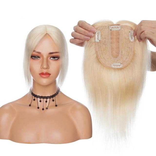 Natural Remy Human Straight Hair Topper