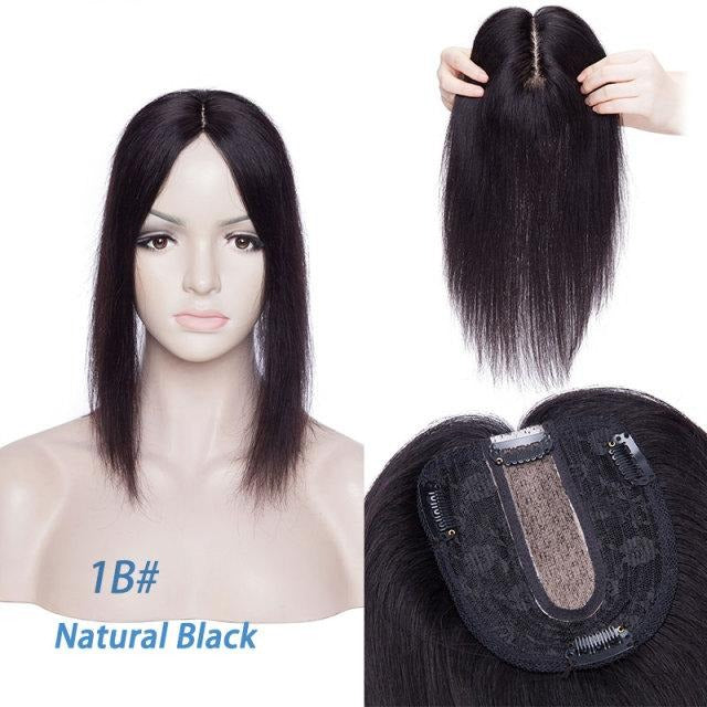 Natural Remy Human Straight Hair Topper