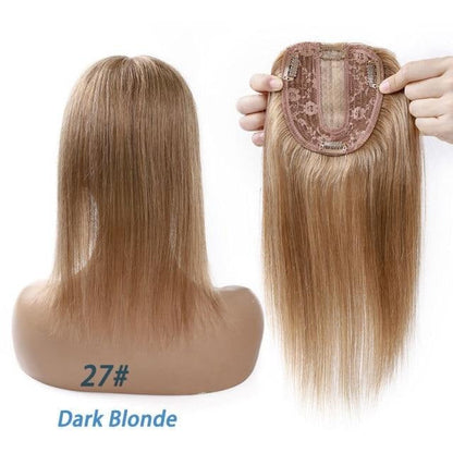 Natural Remy Human Straight Hair Topper