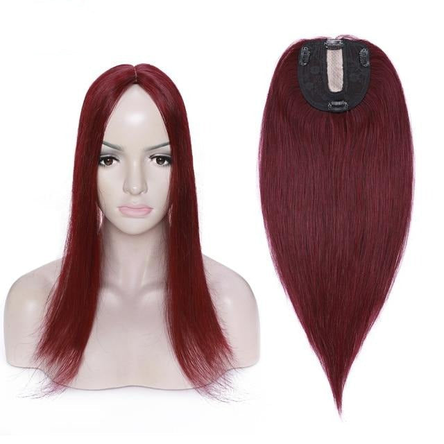 Natural Remy Human Straight Hair Topper