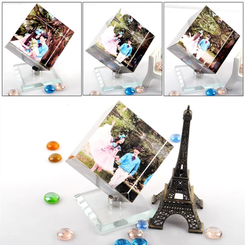 Personalized Rubik's Cube Crystal Picture Frame