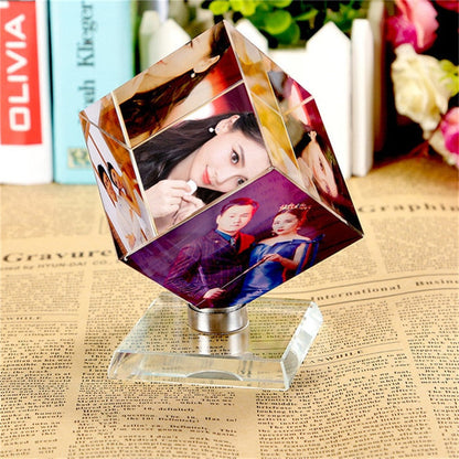 Personalized Rubik's Cube Crystal Picture Frame