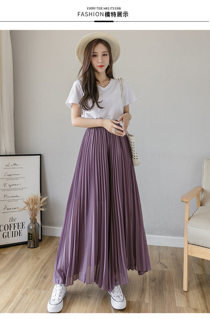 Stylish Pleated Skirt Pants