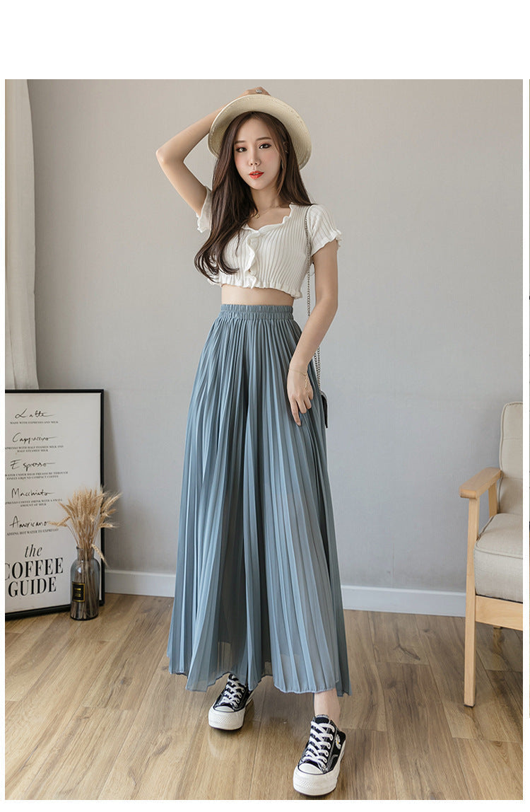 Stylish Pleated Skirt Pants