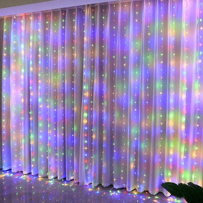 Curtain of String Lights with Remote