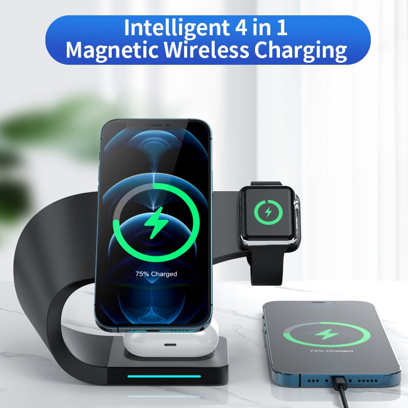 4 IN 1  MAGNETIC WIRELESS CHARGING STAND